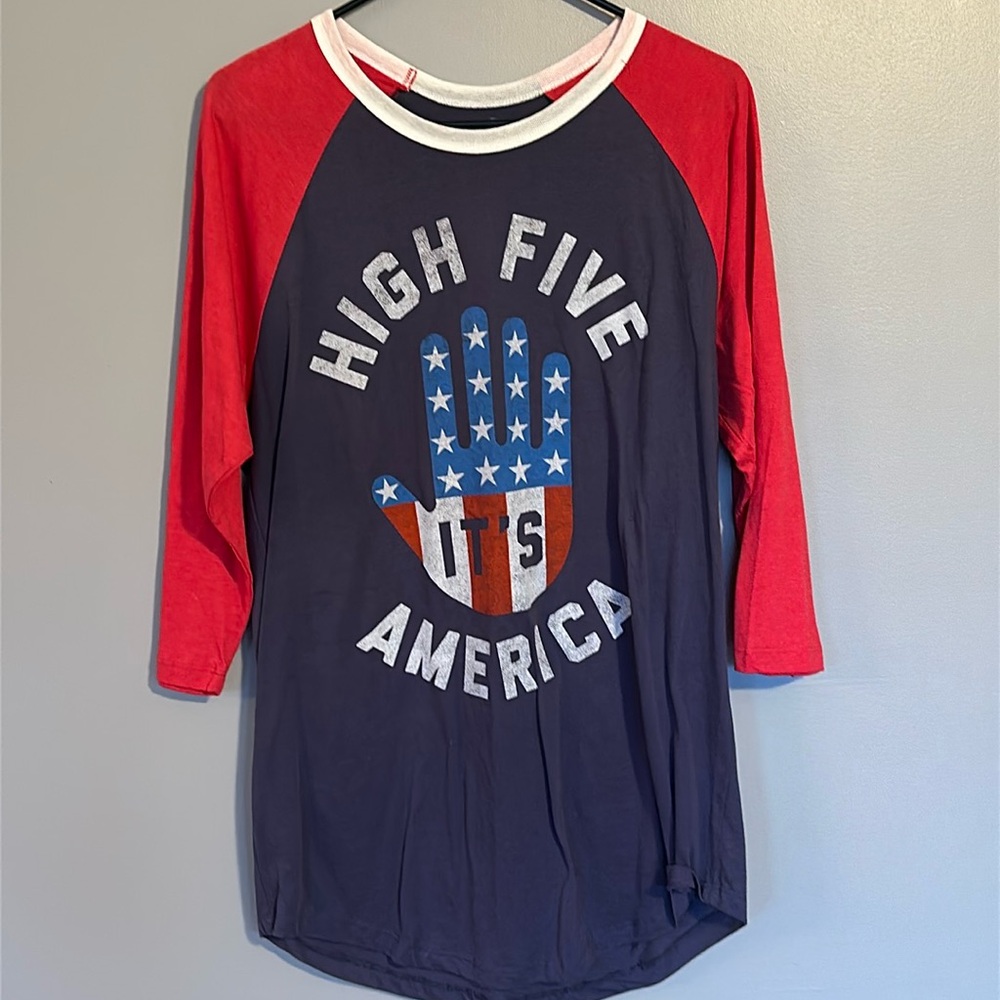 Mens Palmer Cash America Baseball Sleeve Shirt Size Large